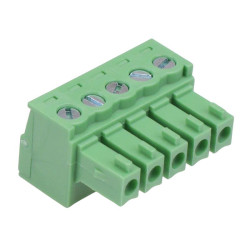 5-Way 3.81mm Right Angle Pluggable Terminal Block 8A 300V