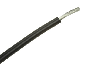 Przewód; silikonowy; 011.0066.2; linka; Cu; 1x0,75mm2; czarny; silikon; 2,75mm; -40...+160°C; 1500V; zwój 100m; Amass; RoHS