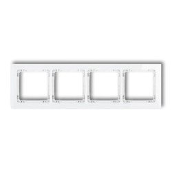 DECO Ramka poczwórna - efekt szkła (ramka: biała spód: biały) biały 0-0-DRS-4