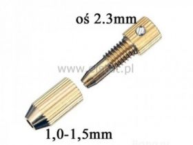 Uchwyt wiertarki do wiertła 1-1,5mm na oś 2,3mm