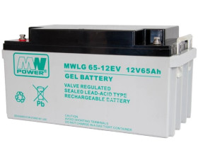 Akumulator VRLA żelowy 12V 65Ah (żywotność 12-15lat) MWLG65-12EV