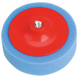 Sealey PTC/CH/M14-B Buffing and Polishing Foam Head 150 x 50mm M14 Blue/medium
