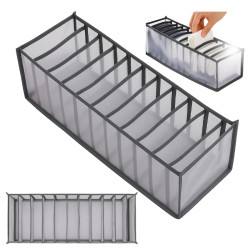 Organizer na bieliznę - 11 przegródek - wkład szuflady - składany - materiałowy