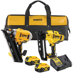 DEWALT DCK2046P2-GB DCK2046P2 Twin Nailer Kit 18V 2 x 5.0Ah Li-ion