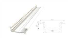 Profil Wpuszczany Biały, Długość 3000Mm