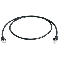 Teleg&#xE4;rtner 100008467 RJ45 patch cable CAT 6A 3m black flame-retardant halogen