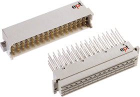 Female connector, type G, 64 pole, z-b-d-f, pitch 5.08 mm, solder pin, straight, 112-40084