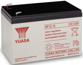 NP12-12 YUASA AGM battery, 12 Ah, 12 V, VdS