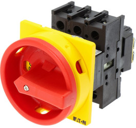 Main switch, rotary actuator, 3 pole, 25 A, (W x H x D) 65 x 65 x 119 mm, flush mounting, 041097