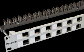 WKS PANEL 24 19" Patchpanel for 24x Keystone Module, gray