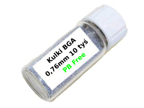 Kulki BGA 10000 szt 0,76 mm Sn96,5/Ag3/Cu0,5 bezołowiowe