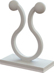 Cable twist clip, PA, natural, self-adhesive, (L x W x H) 20 x 20 x 31.9 mm, 6553AA00AS