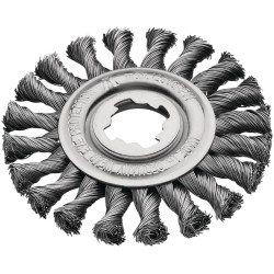 Lessmann 472.21X X-Lock Steel Knot Wheel Brush 115mm Non Spark