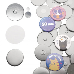 Przypinki magnetyczne piny 58mm zestaw 50 szt.