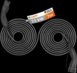 5555934054 Type 2 cable, for electric vehicles, 22 kW, 32 A, 3-phase, helix