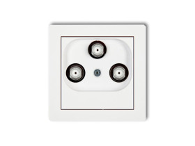 DECO Gniazdo multimedialne 3F DATA (Vectra) biały DGMV KARLIK