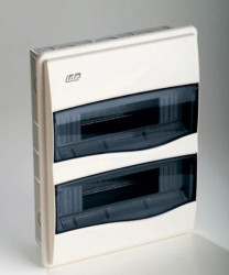 IP40 Rozdzielnica modułowa 2x12 ORO podtynkowa (drzwi transparentne) PE+N