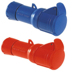 Złącze przemysłowe - zasilające 32A Gniazdo 415 V 3P + E Żeński Schneider Electric Czerwony Montaż na kablu IP44