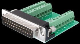 65318 Sub-D 25-pin plug &gt; 27-pin terminal block
