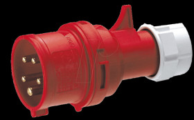 015-6 CEE plug, 400 V, 16 A, red, 5-pin