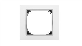 Vestra Ramka Pojedyncza Biały/Chrom 3871-26