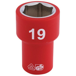 Draper Expert 31740 3/8&quot; Sq. Dr. Fully Insulated VDE Socket (19mm)