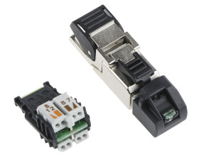 Złącze RJ45 Męski Złącze RJ45 Montaż na kablu Cat6a Telegartner, proste, 8P8C-żyłowe
