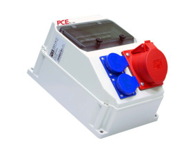 Rozdzielnica budowlana RB 9M gniazda 1x32A/5 2x250V bez zabezpieczeń IP54 ECOLINE 90EKO008 PCE