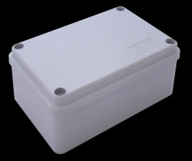 Puszka 120×80 hermetyczna z pokrywą i śrubami szara IP56