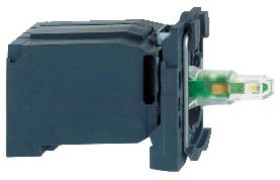 Zestaw św. biały z korpusem/kołnierzem mocującym z żarówką BA9s 400V ZB5AV5D1