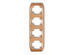 TREND Ramka pionowa 4 poczwórna złoty metalik 8RV-4 KARLIK