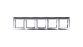 Simon 54 Premium Ramka Pięciokrotna Srebrny Mat /Do Karton-Gips/ Drk5/43