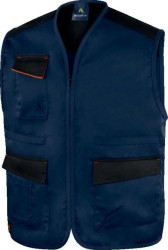 Kamizelka Mach 1 z wieloma kieszeniami, z poliestru, kolor Granatowo-pomarańczowy, rozmiar: XS, M1GI2BMTPT