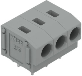 PCB terminal, 3 pole, pitch 5 mm, AWG 20-14, 24 A, push-in, gray, 235-403