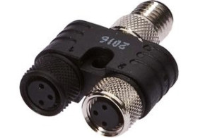 Rozdzielacz 31x10x22mm 2xM8 3-pinowy M8 4-pinowy wyświetlacz LED IP67 VK000046