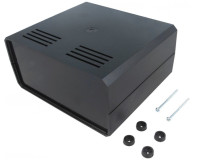 KM-85B Obudowa z tworzywa KM85B wymiary: 180x160x85mm - wentylacja - czarna - ABS