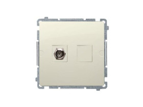 SIMON BASIC Gniazdo antenowe typu "F" pojedyncze  (moduł) beż BMAF1.01/12 KONTAKT SIMON