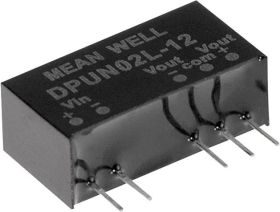 MEAN WELL DPUN02N-05 Przetwornica DC/DC DPUN02N-05, 2 W, +5 V/DC, -5 V/DC, 200 mA, 1 szt.
