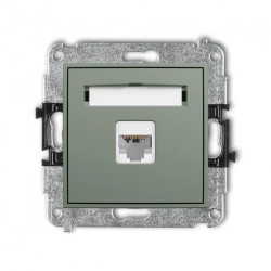 MINI Mechanizm gniazda komputerowego pojedynczego 1xRJ45, kat. 6, 8-stykowy szałwiowy 61MGK-3