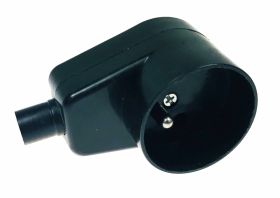 Gniazdo przenośne kątowe pojedyncze czarne