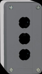 XALD03 Empty housing, 3 holes, 68 x 136 x 53 mm