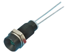 Lampka kontrolna do montażu panelowego 2V dc, zielona 6mm LED RS PRO