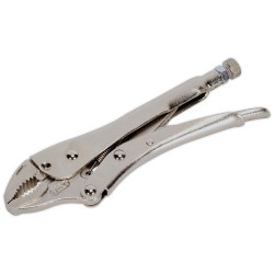 Sealey AK6820 Locking Pliers Curved Jaws 180mm 0-35mm Capacity