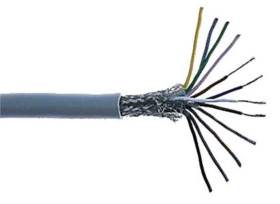 Kabel do transmisji danych 0,14 mm² Ekranowany RS PRO średnica zew 7.50mm Szary