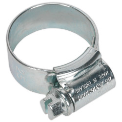 Sealey HCJ0X Hi-Grip Hose Clips Zinc Plated &#xD8;17-25mm Pack Of 20