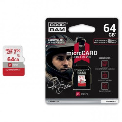 Karta pamięci Goodram IRDM PRO microSD 64GB 280MB/s V90 UHS-II U3 z adapterem