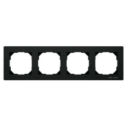 SINUM FG-04 Ramka szklana poczwórna kolor czarny