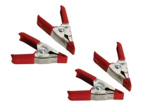 Zestaw metalowych zacisków sprężynowych 4szt. 5cm