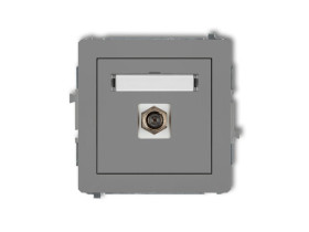 DECO Gniazdo antenowe pojedyncze typu "F" (SAT) pozłacany szary mat 27DGF-1.1 KARLIK