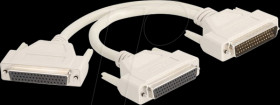 67170 D-SUB adapter, 50 pin male > 2x 50 pin female
